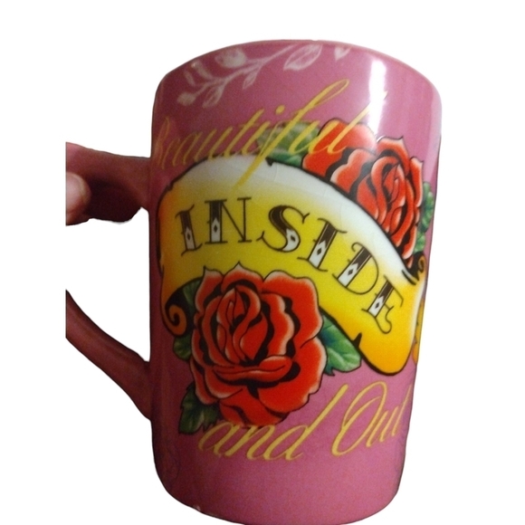 Scripture Mug Ephesians 1:11 Mauve w. Painted Roses-Banner Design Inspiration - Picture 4 of 11